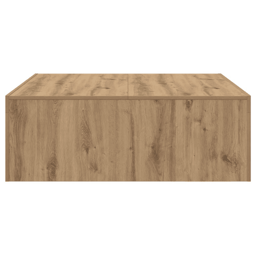 Mesa de Centro, Mesa baixa, 100x100x35 cm derivados madeira carvalho artisiano