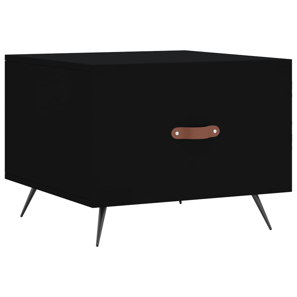 Mesa de café - mesa de centro madera de ingeniería negro 50x50x40 cm