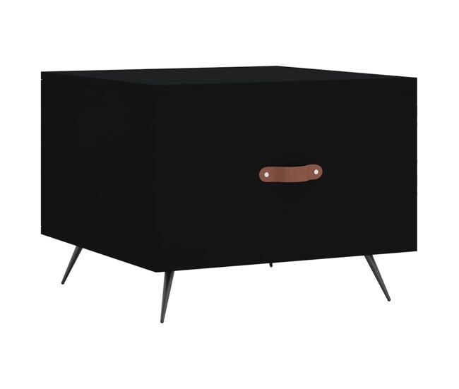 Mesa de café - mesa de centro madera de ingeniería negro 50x50x40 cm
