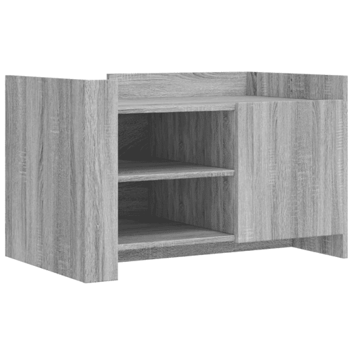 Mesa de Centro, Mesa baixa, 80x50x50 cm derivados de madeira cinzento sonoma