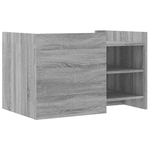 Mesa de Centro, Mesa baixa, 80x50x50 cm derivados de madeira cinzento sonoma