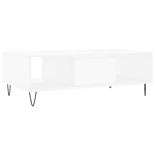 Mesa de Centro, Mesa baixa, 104x60x35 cm derivados de madeira branco