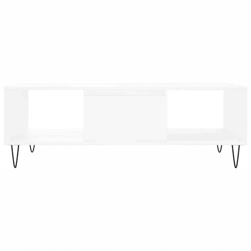 Mesa de Centro, Mesa baixa, 104x60x35 cm derivados de madeira branco