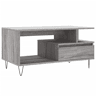 Mesa de Centro, Mesa baixa, 90x49x45 cm derivados de madeira cinzento sonoma