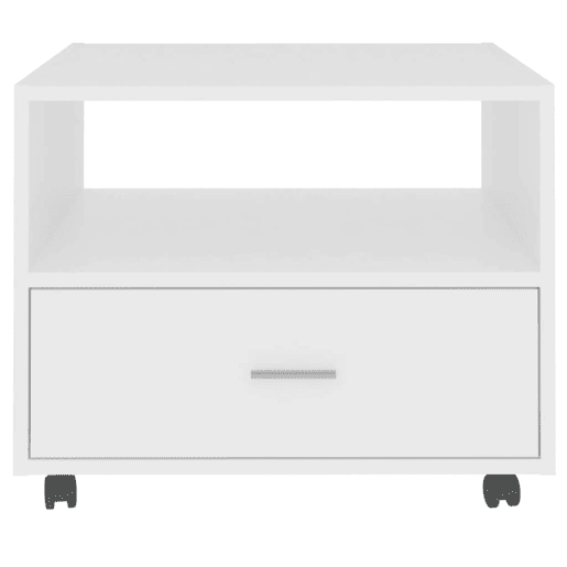 Mesa de Centro, Mesa baixa, 55x55x40 cm derivados de madeira branco