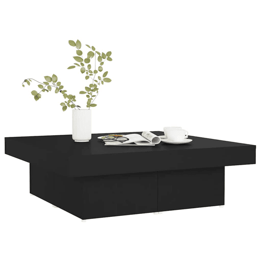 Mesa de Centro, Mesa baixa, 90x90x28 cm derivados de madeira preto