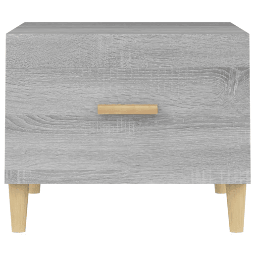Mesa de Centro, Mesa baixa, 50x50x40 cm derivados de madeira cinzento sonoma