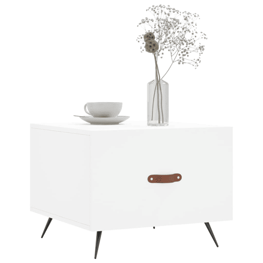 Mesa de Centro, Mesa baixa, 50x50x40 cm derivados de madeira branco