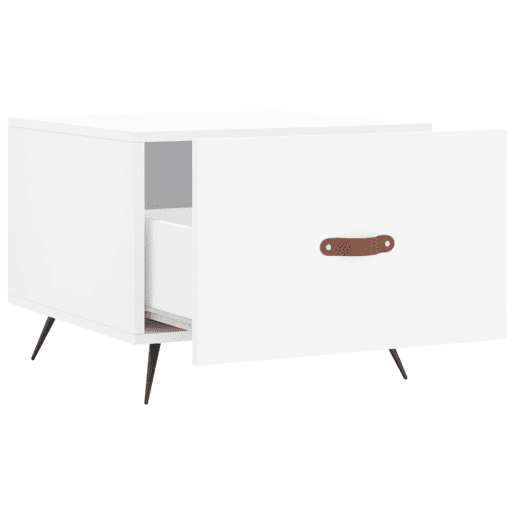 Mesa de Centro, Mesa baixa, 50x50x40 cm derivados de madeira branco