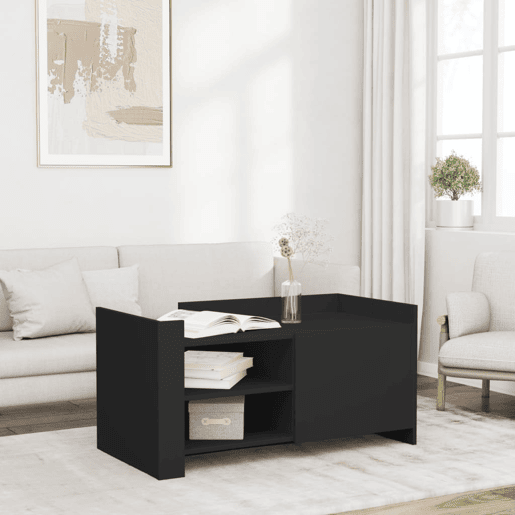 Mesa de Centro, Mesa baixa, 100x50x50 cm derivados de madeira preto