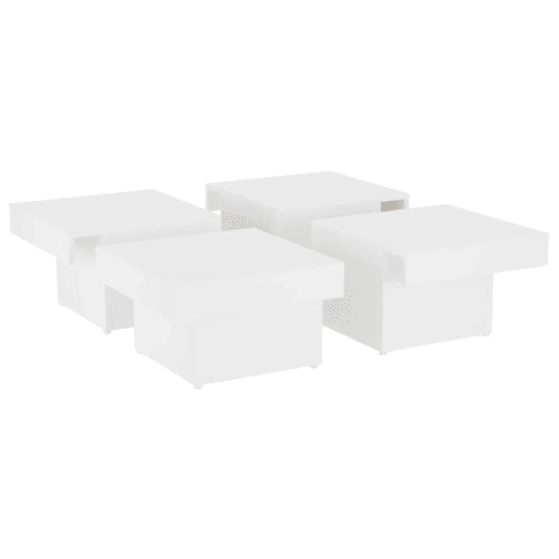 Mesa de Centro, Mesa baixa, 90x90x28 cm derivados de madeira branco
