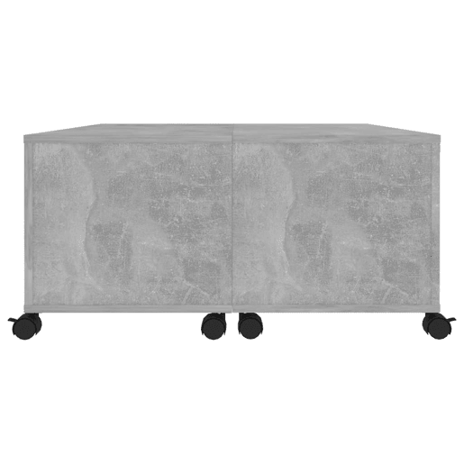 Mesa de Centro, Mesa baixa, 75x75x38 cm contraplacado cinzento cimento