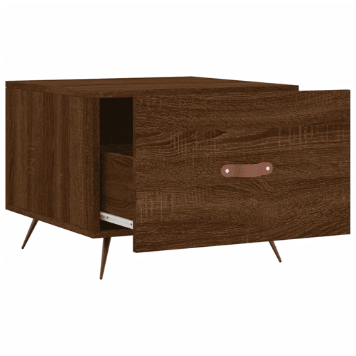 Mesa de Centro, Mesa baixa, 50x50x40 cm derivados madeira carvalho castanho