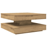 Mesa de Centro, Mesa baixa, rotativa a 360graus 70x70x34,5cm carvalho artisiano