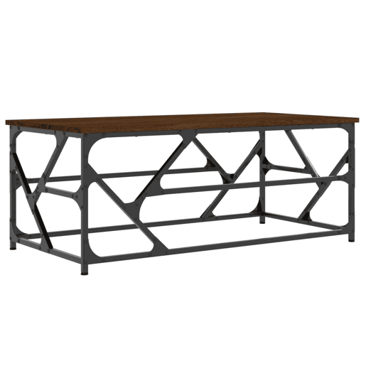 Mesa de Centro, Mesa baixa, 100x50x40 cm derivados de madeira carvalho castanho