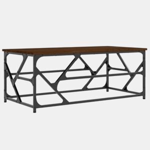Mesa de Centro, Mesa baixa, 100x50x40 cm derivados de madeira carvalho castanho