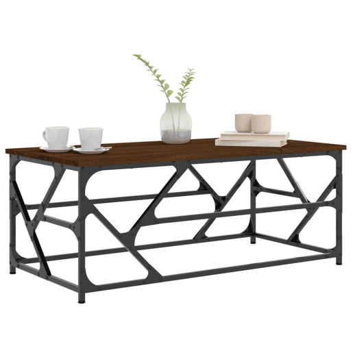Mesa de Centro, Mesa baixa, 100x50x40 cm derivados de madeira carvalho castanho