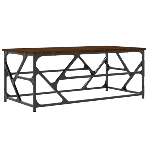 Mesa de Centro, Mesa baixa, 100x50x40 cm derivados de madeira carvalho castanho