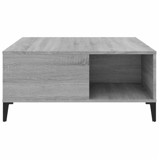 Mesa de Centro, Mesa baixa, 80x80x36,5 cm derivados madeira cinzento sonoma
