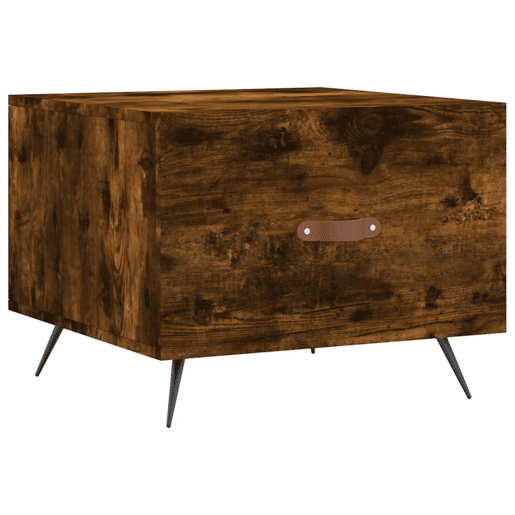 Mesa de Centro, Mesa baixa, 50x50x40 cm derivados de madeira carvalho fumado