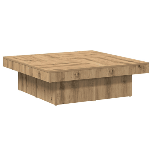 Mesa de Centro, Mesa baixa, 90x90x28 cm derivados madeira carvalho castanho