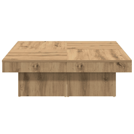 Mesa de Centro, Mesa baixa, 90x90x28 cm derivados madeira carvalho castanho