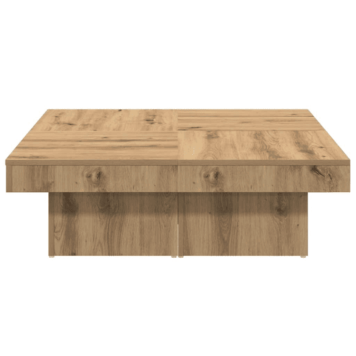 Mesa de Centro, Mesa baixa, 90x90x28 cm derivados madeira carvalho castanho