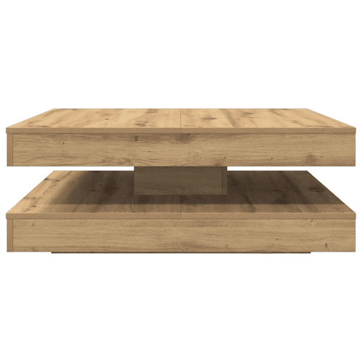 Mesa de Centro, Mesa baixa, rotativa a 360graus 90x90x34,5cm carvalho artisiano