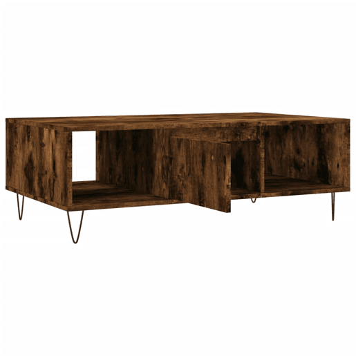 Mesa de Centro, Mesa baixa, 104x60x35cm derivados de madeira carvalho fumado