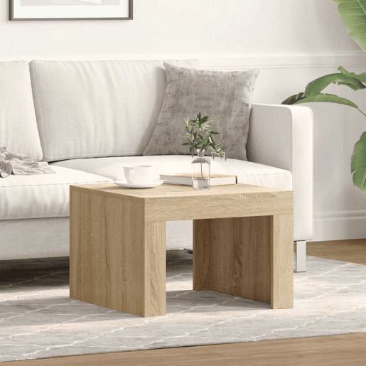 Mesa de Centro, Mesa baixa, 50x50x35 cm derivados de madeira carvalho sonoma