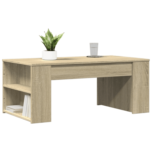 Mesa de Centro, Mesa baixa, 102x55x42 cm madeira processada carvalho sonoma