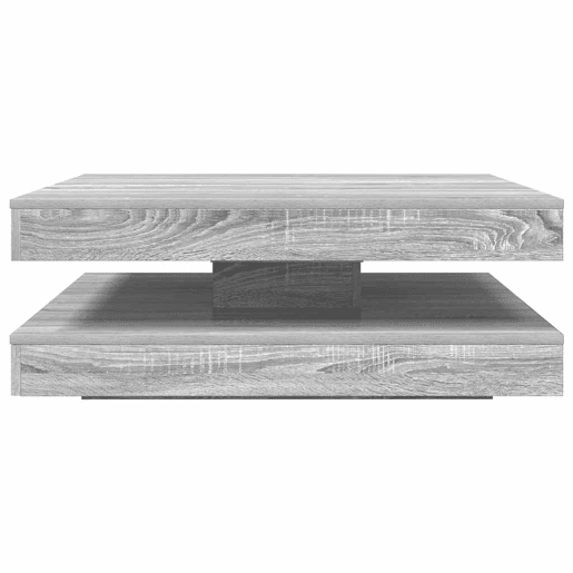 Mesa de Centro, Mesa baixa, rotativa a 360 graus 90x90x34,5 cm sonoma cinza