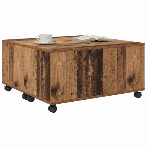 Mesa de Centro, Mesa baixa, com gaveta Madeira antiga 75 x 75 x 38 cm