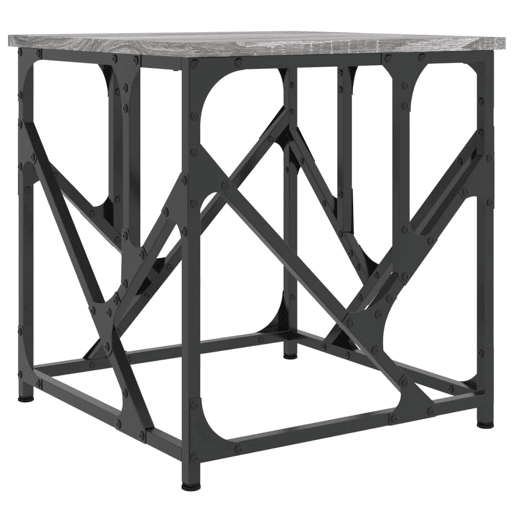 Mesa de Centro, Mesa baixa, 45x45x47,5 cm derivados de madeira cinza sonoma