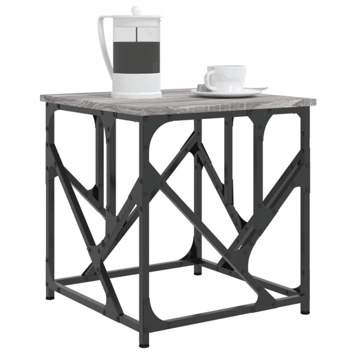 Mesa de Centro, Mesa baixa, 45x45x47,5 cm derivados de madeira cinza sonoma