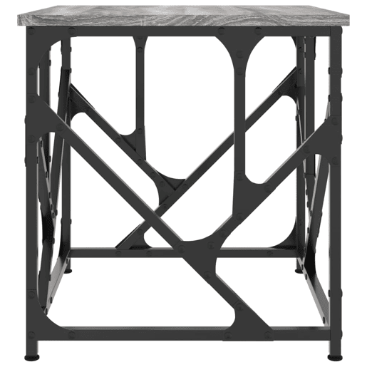 Mesa de Centro, Mesa baixa, 45x45x47,5 cm derivados de madeira cinza sonoma