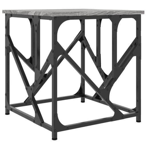 Mesa de Centro, Mesa baixa, 45x45x47,5 cm derivados de madeira cinza sonoma