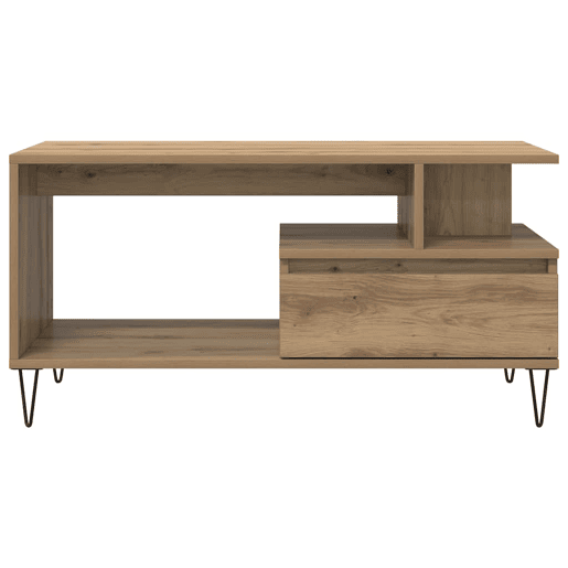 Mesa de Centro, Mesa baixa, 90x49x45 cm derivados de madeira carvalho artisiano
