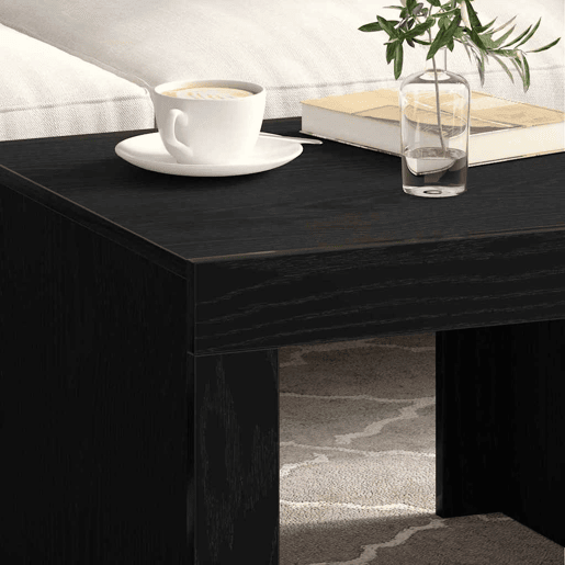 Mesa de Centro, Mesa baixa, Carvalho Preto 50 x 50 x 35 cm