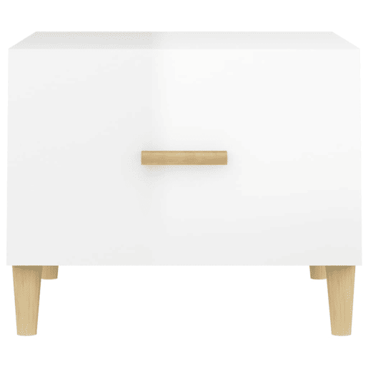 Mesa de Centro, Mesa baixa, 50x50x40cm derivados de madeira branco brilhante