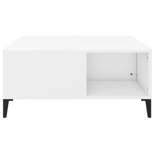 Mesa de Centro, Mesa baixa, 80x80x36,5 cm derivados de madeira branco