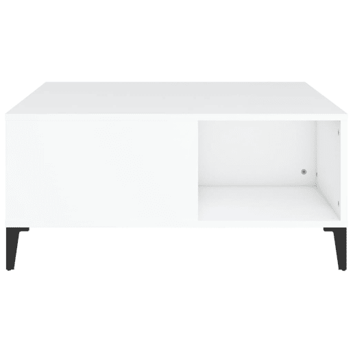 Mesa de Centro, Mesa baixa, 80x80x36,5 cm derivados de madeira branco