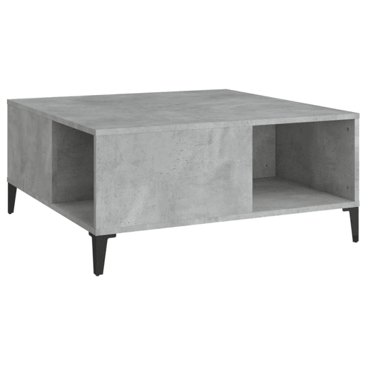 Mesa de Centro, Mesa baixa, 80x80x36,5 cm derivados madeira cinzento cimento