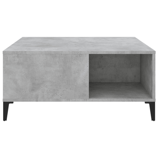 Mesa de Centro, Mesa baixa, 80x80x36,5 cm derivados madeira cinzento cimento