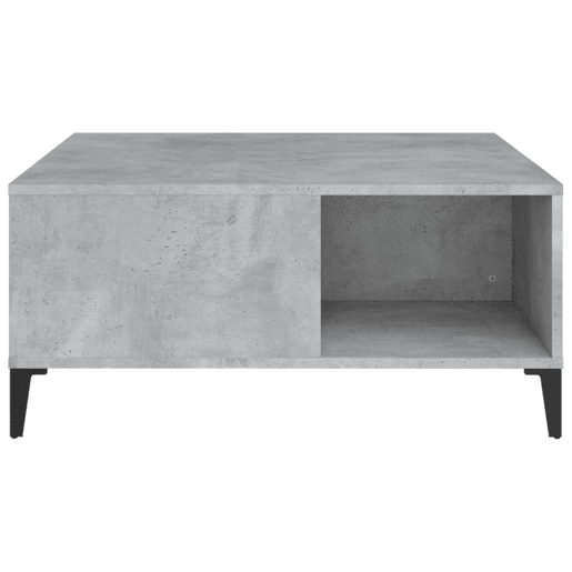 Mesa de Centro, Mesa baixa, 80x80x36,5 cm derivados madeira cinzento cimento