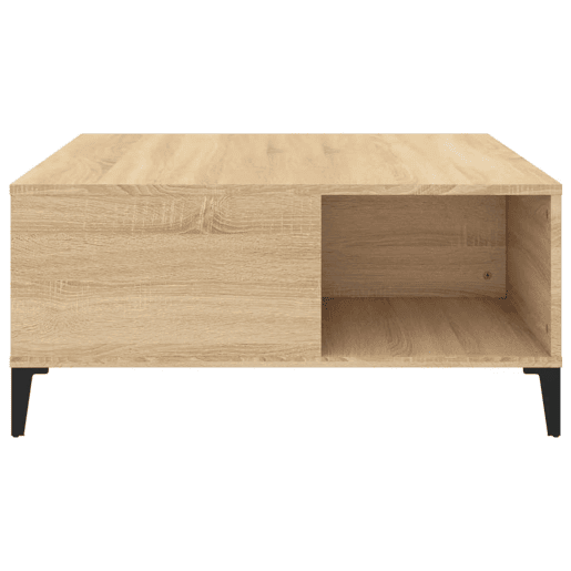 Mesa de Centro, Mesa baixa, 80x80x36,5 cm derivados madeira carvalho sonoma