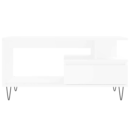 Mesa de Centro, Mesa baixa, 90x49x45 cm derivados de madeira branco