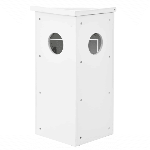 Móvel de casa de banho 81x47x93 cm - Suporte, lavatório em cerâmica, MDF resistente à água, arrumação - Branco