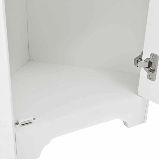 Móvel de casa de banho 81x47x93 cm - Suporte, lavatório em cerâmica, MDF resistente à água, arrumação - Branco