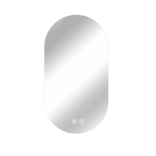 Espelho LED de parede 60x90cm - tátil, antiembaciamento, casa de banho e barbearia - prateado